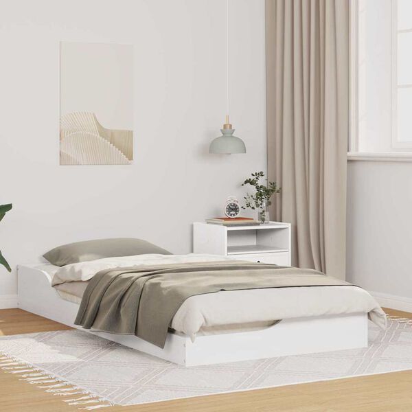 vidaXL Estrutura de cama de chão Branco 75 x 190 cm