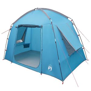 vidaXL Barraca Cabana com telhado Azul 210 x 210 x 138 cm Poli&eacute;ster