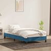 vidaXL Estrutura de cama sem colch&atilde;o 80x210 cm veludo azul-escuro