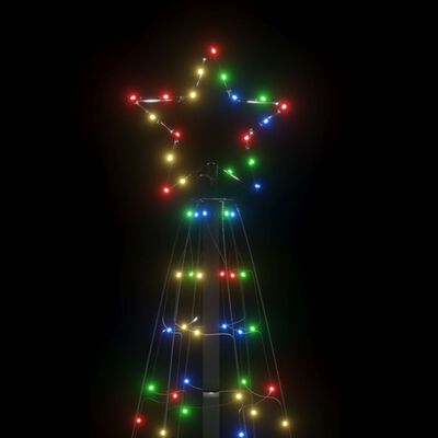 vidaXL Iluminação p/ árvore de Natal c/ estacas 220 LED 180cm colorido
