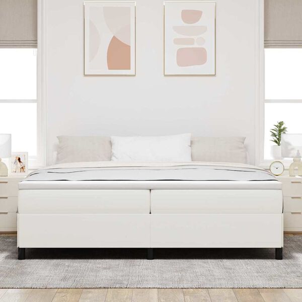 vidaXL Estrutura da Cama Creme 200 x 200 cm Tecido de veludo c&ocirc;tel&eacute;