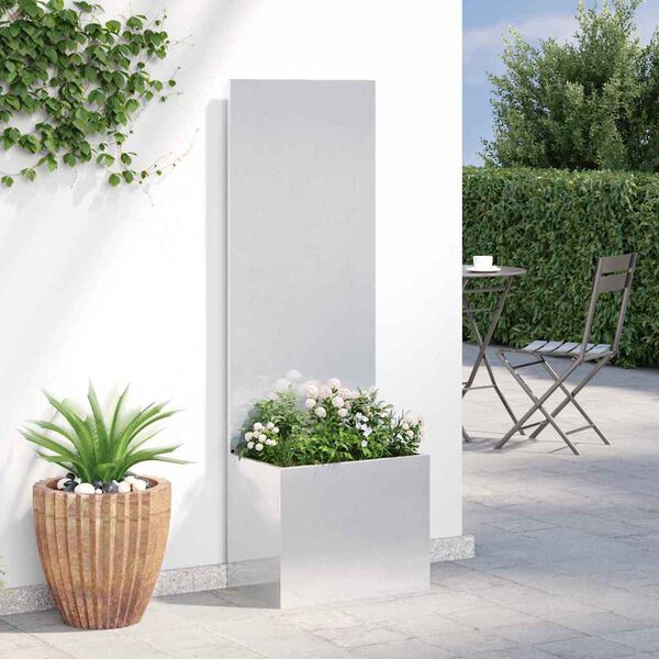 vidaXL Tela de Privacidade para Jardim Fretwork Prata 50 x 140 cm