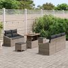vidaXL Conjunto de Sof&aacute; de Jardim 8 pcs Cinzeto Rattan Sint&eacute;tico