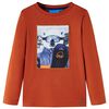 T-shirt de manga comprida para crian&ccedil;a ferrugem-claro 116