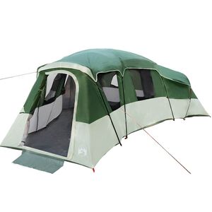 vidaXL Barraca Familiar com telhado Verde 762 x 655 x 218 cm tafet&aacute;