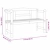 vidaXL Banco de exterior com armazenamento Natural 119 x 44 x 76 cm