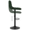 vidaXL Bancos de bar 2 pcs veludo verde-escuro