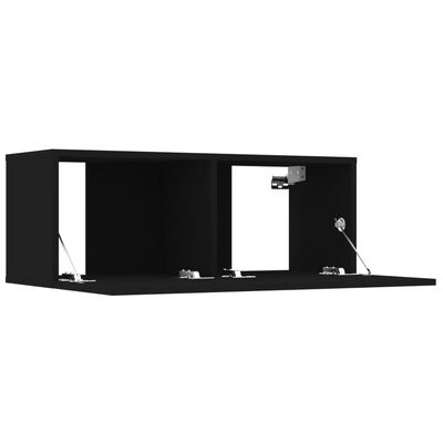 vidaXL Conjunto móveis de TV 8 pcs madeira processada preto
