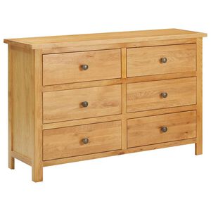 vidaXL M&oacute;vel de gavetas 105x33,5x73 cm madeira de carvalho maci&ccedil;a