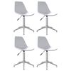 vidaXL Cadeiras de jantar girat&oacute;rias 4 pcs PP branco