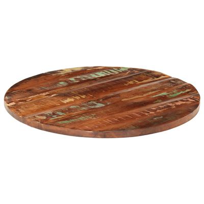 vidaXL Tampo de mesa redondo Ø70x1,5cm madeira recuperada maciça