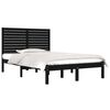 vidaXL Estrutura de cama 140x190 cm madeira maciça preto