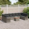 vidaXL Conjunto de Sof&aacute; de Jardim com almofada Manual 11 pcs Cinzeto