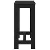 vidaXL Mesa de bar Carvalho Preto 102 x 50 x 103,5 cm