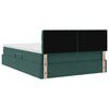 vidaXL Cama com Armazenamento Verde Escuro 140 x 190 cm Veludo