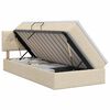vidaXL Cama com arruma&ccedil;&atilde;o e colch&atilde;o Creme 100 x 200 cm Veludo