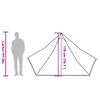 vidaXL Tenda familiar tipi para 7 pessoas impermeável verde
