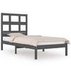 vidaXL Estrutura cama solteiro 90x200 cm pinho maci&ccedil;o cinzento