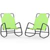 vidaXL Espregui&ccedil;adeiras baloi&ccedil;o 2 pcs a&ccedil;o e textilene verde