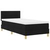 vidaXL Cama Box Spring LED com fitas LED Preto 80 x 200 cm tecido