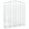 vidaXL Cesto gabi&atilde;o arqueado 200x50x220/240 cm ferro galvanizado