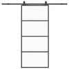 vidaXL Porta deslizante c/ conj. ferragens 90x205cm vidro ESG preto