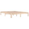 vidaXL Estrutura de cama king 150x200 cm madeira maci&ccedil;a