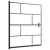 vidaXL Divis&oacute;ria de chuveiro ESG 116x140 cm preto