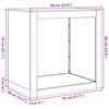 vidaXL Rack Lenha 60x40x60 cm a&ccedil;o resistente &agrave;s intemp&eacute;ries