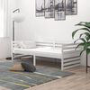 vidaXL Sof&aacute;-cama com colch&atilde;o 90x200 cm pinho maci&ccedil;o branco