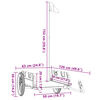 vidaXL Reboque de bicicleta tecido oxford/ferro cinzento