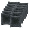 vidaXL Almofada com travesseiro HEERLEN 12 unid. Antracite Fleece PV