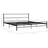 vidaXL Estrutura de cama 180x200 cm metal preto