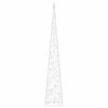vidaXL Cone de iluminação decorat. c/ LEDs acrílico 120 cm branco frio