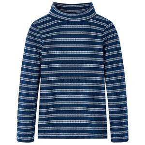 T-shirt de manga comprida para crian&ccedil;a azul-marinho 128
