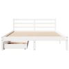 vidaXL Cama sem colch&atilde;o 150x200 cm madeira de pinho maci&ccedil;a branco