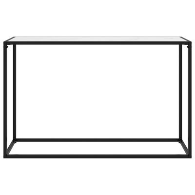 vidaXL Mesa consola 120x35x75 cm vidro temperado branco