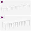 vidaXL Conjunto de Jantar para Jardim 15 pcs Branco Rattan Polt