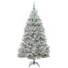 vidaXL &Aacute;rvore de Natal Artificial Verde e Branco 180 cm PVC e Metal
