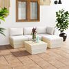 vidaXL 5 pcs conjunto lounge de paletes + almofad&otilde;es madeira de abeto