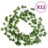 vidaXL Grinaldas de hera 12 pcs 200 cm verde