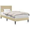 vidaXL Estrutura da Cama com cabeceira Cinza Verde Claro 90 x 200 cm