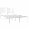 vidaXL Estrutura de cama com cabeceira 120x200 cm metal branco