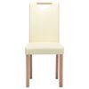vidaXL Cadeiras de jantar 4 pcs couro art. creme