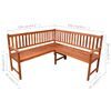 vidaXL Banco de canto para jardim com almofad&otilde;es 150 cm ac&aacute;cia maci&ccedil;a