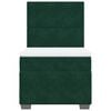 vidaXL Cama com molas/colch&atilde;o 90x200 cm veludo verde-escuro