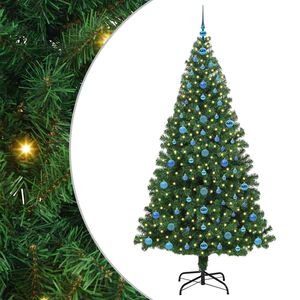 vidaXL &Aacute;rvore de Natal Artificial Verde 210 cm PVC, A&ccedil;o e Pl&aacute;stico