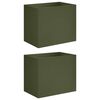 vidaXL Vaso de Jardim 2 unid. Verde-Azeitona 50 x 40 x 50 cm