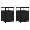 vidaXL Mesas de cabeceira 2 pcs 40x42x60 cm derivados de madeira preto