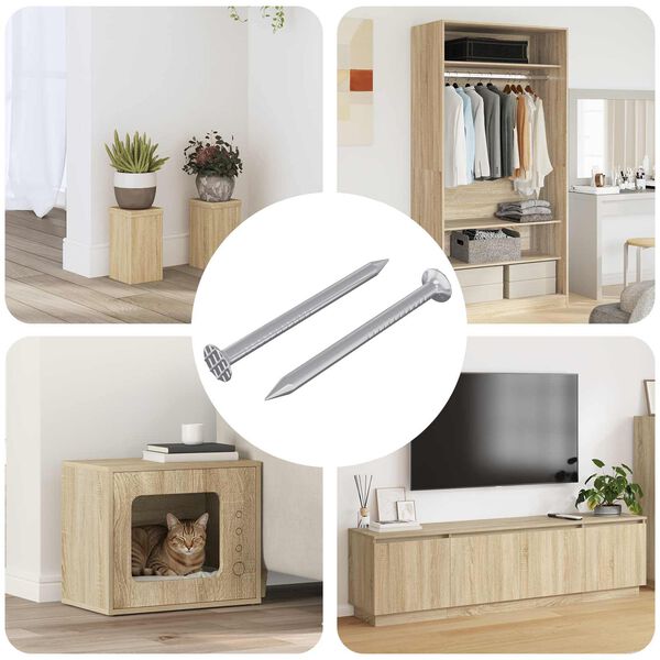 vidaXL Parafusos Confirmat 2 pcs Prateado &Oslash;5 x 40 mm Metal